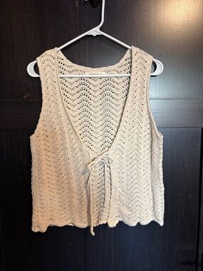 Lucky Brand Open-Front Knit Top